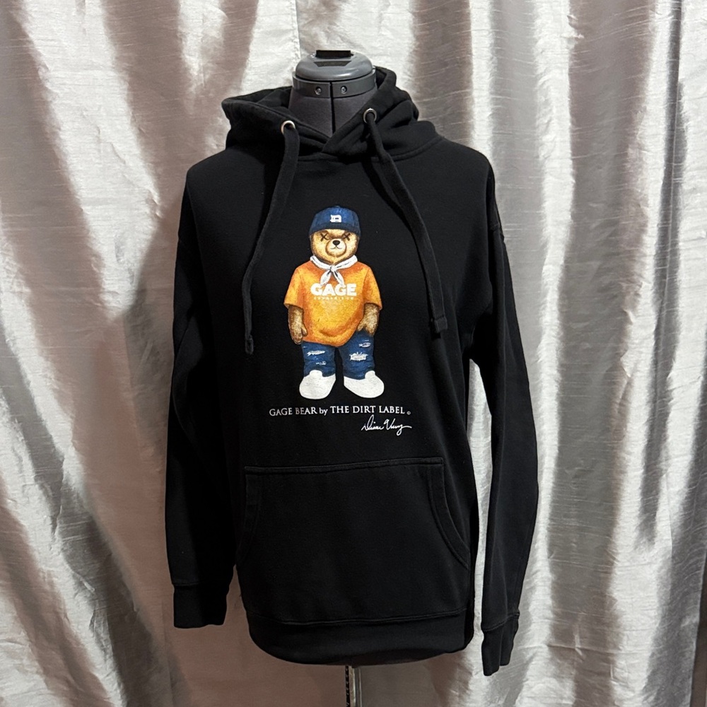 The Dirt Label TDL Gage Bear Detroit Tigers Black Hoodie
